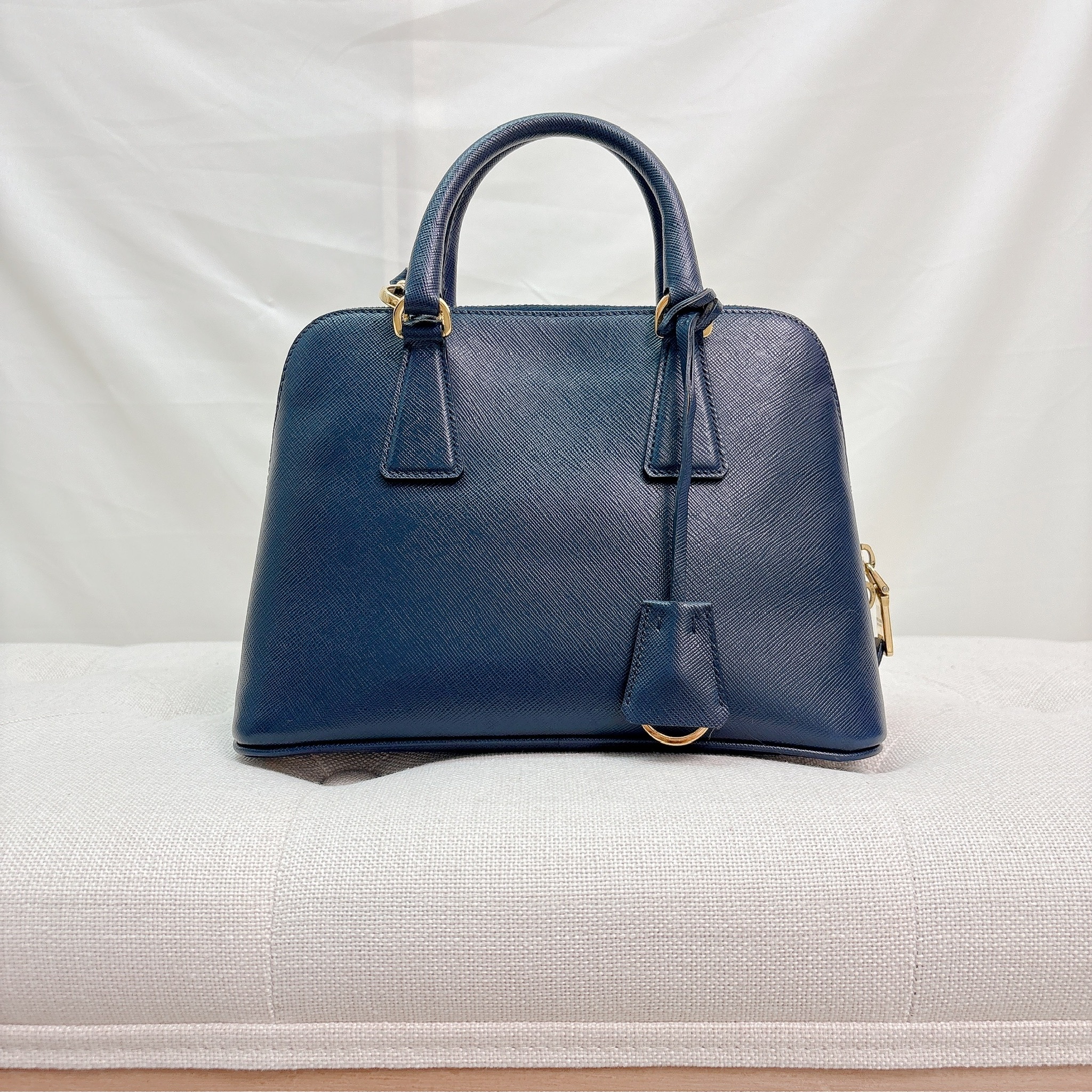 Prada 2 Way Shoulder Bag - Blue / Ghw