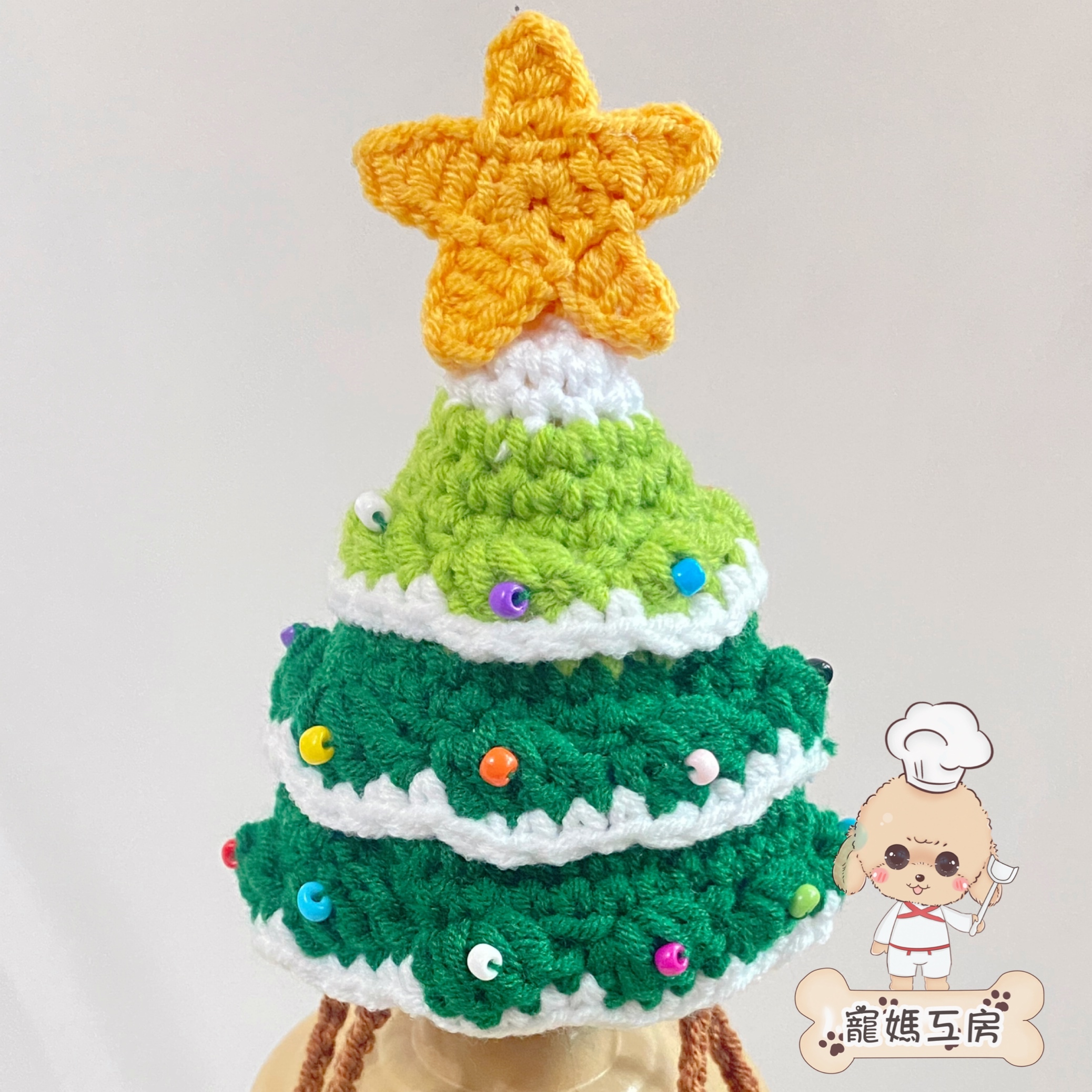 寵媽工房 - 寵物頭飾 (HC011) mini聖誕樹帽