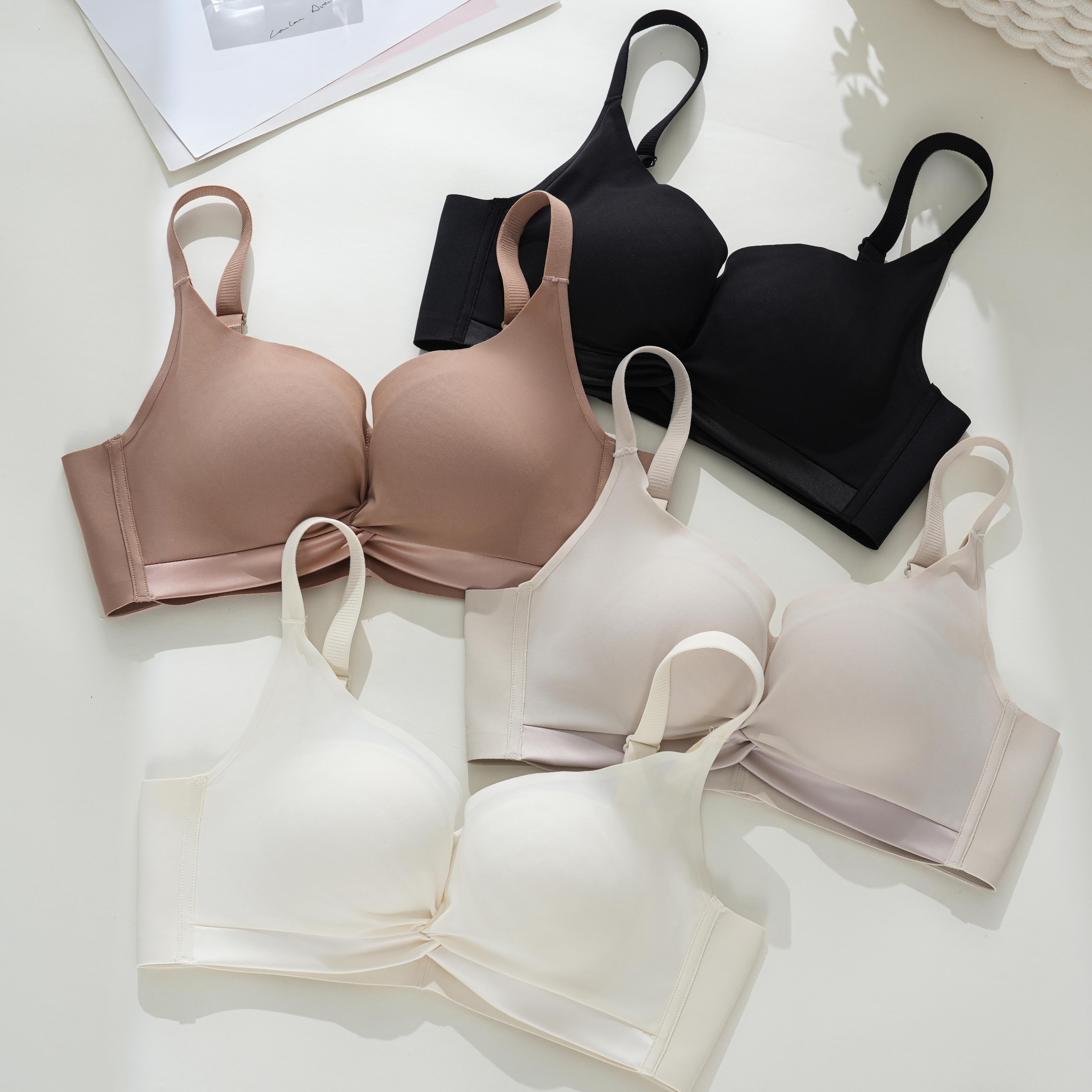 Ambiance扭結輕塑蠶絲無鋼圈調整型內衣-棕色 (4色)