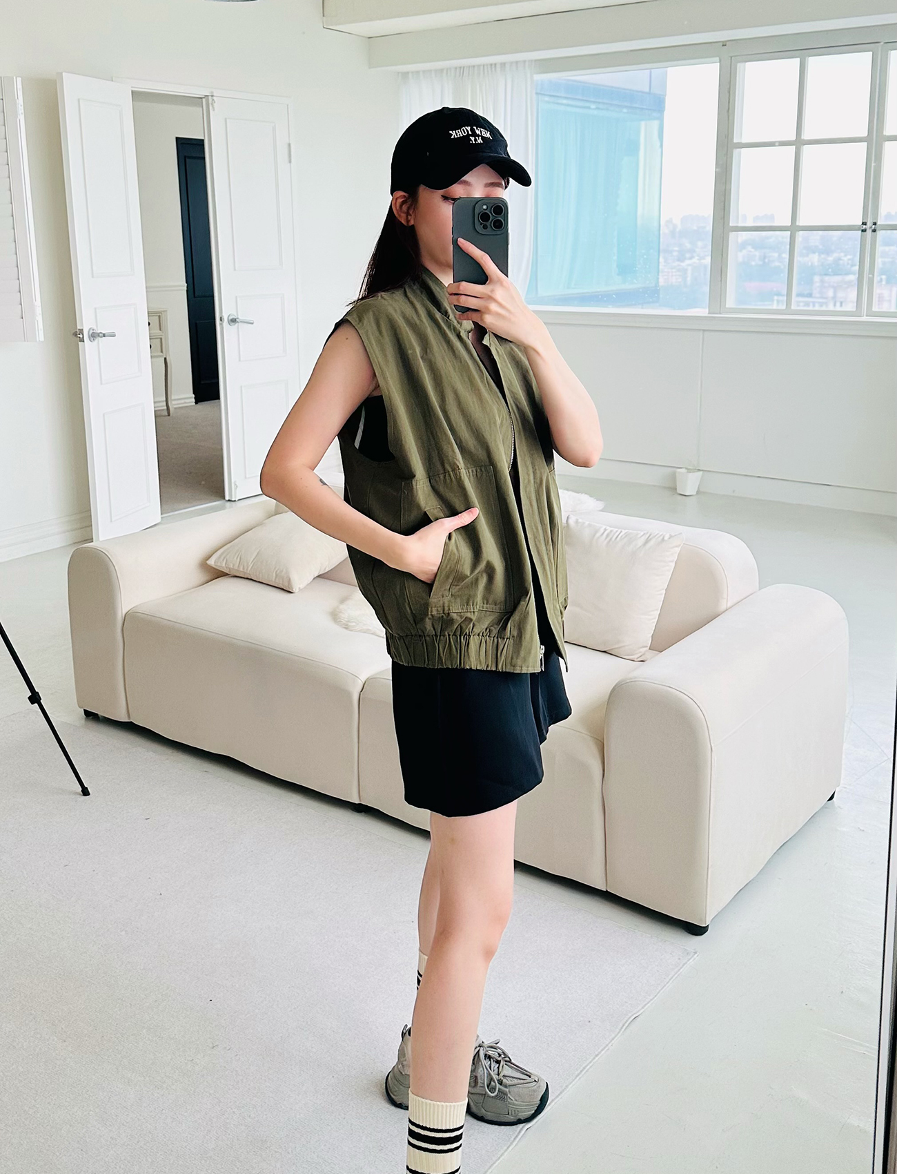 簡約休閒拉鍊背心