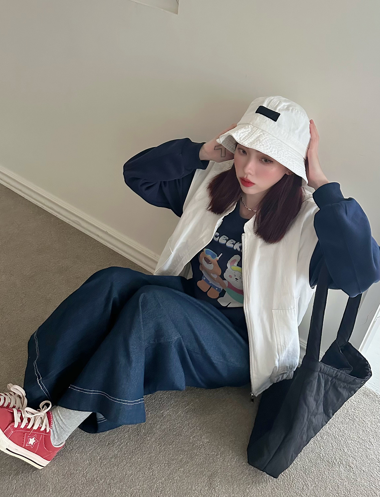 簡約休閒拉鍊背心