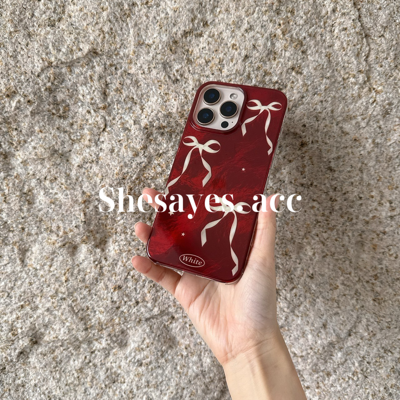 IPHONE 浪漫聖誕蝴蝶結手機殼