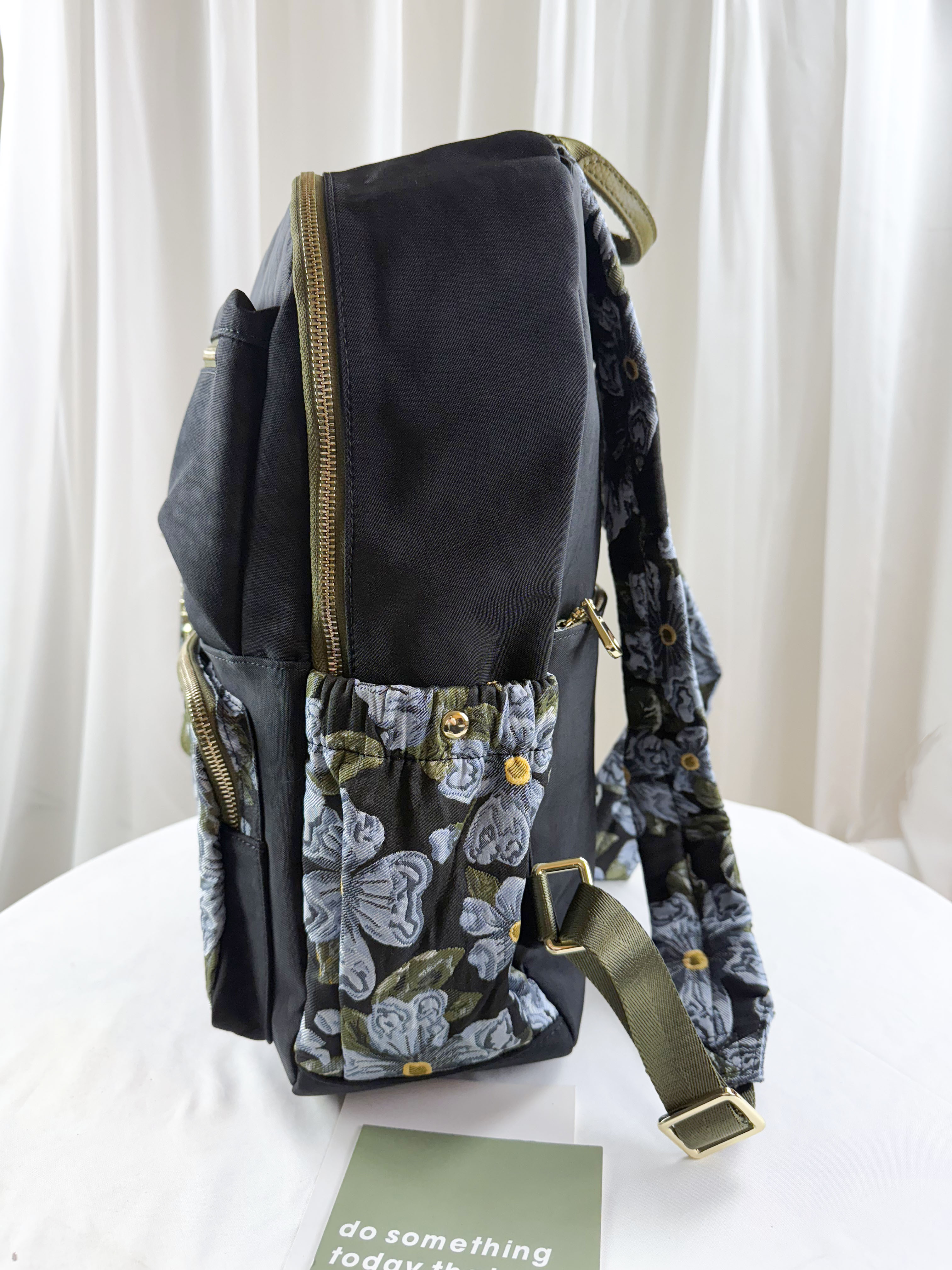 GOODS 提花綠防潑水後背包 附零錢包 #2627