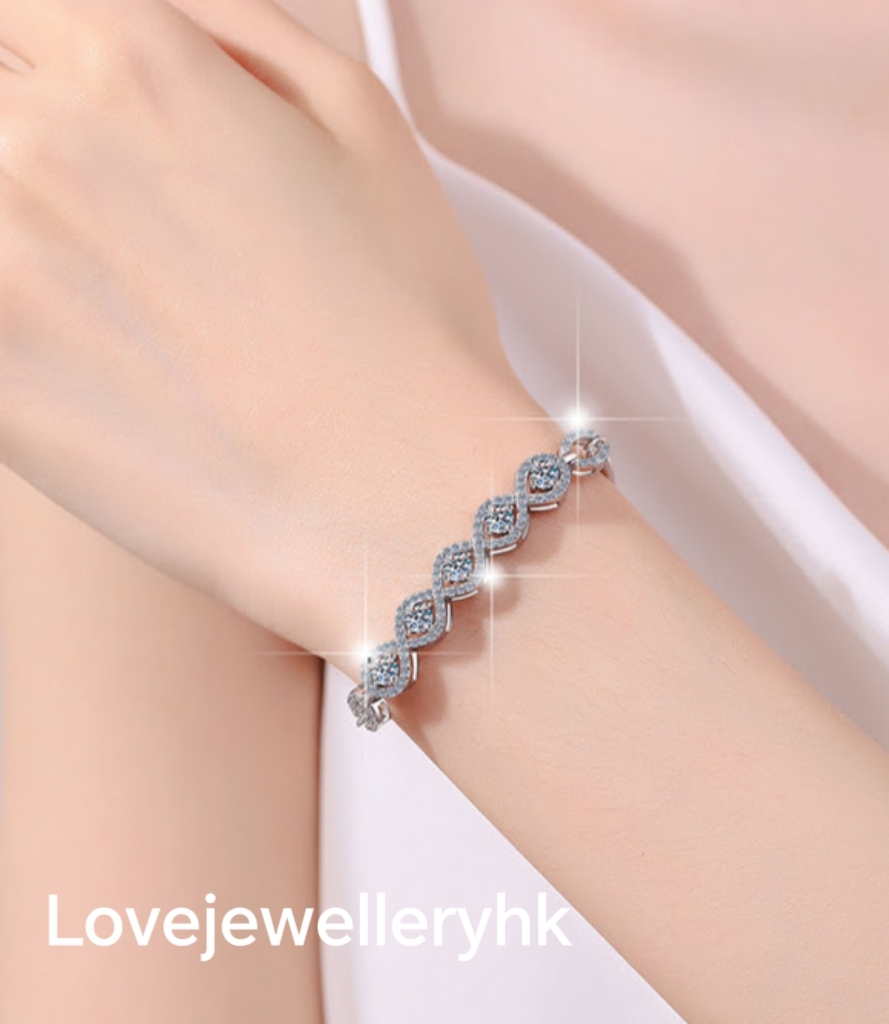 莫桑鑽典雅手鍊    B1.5C029