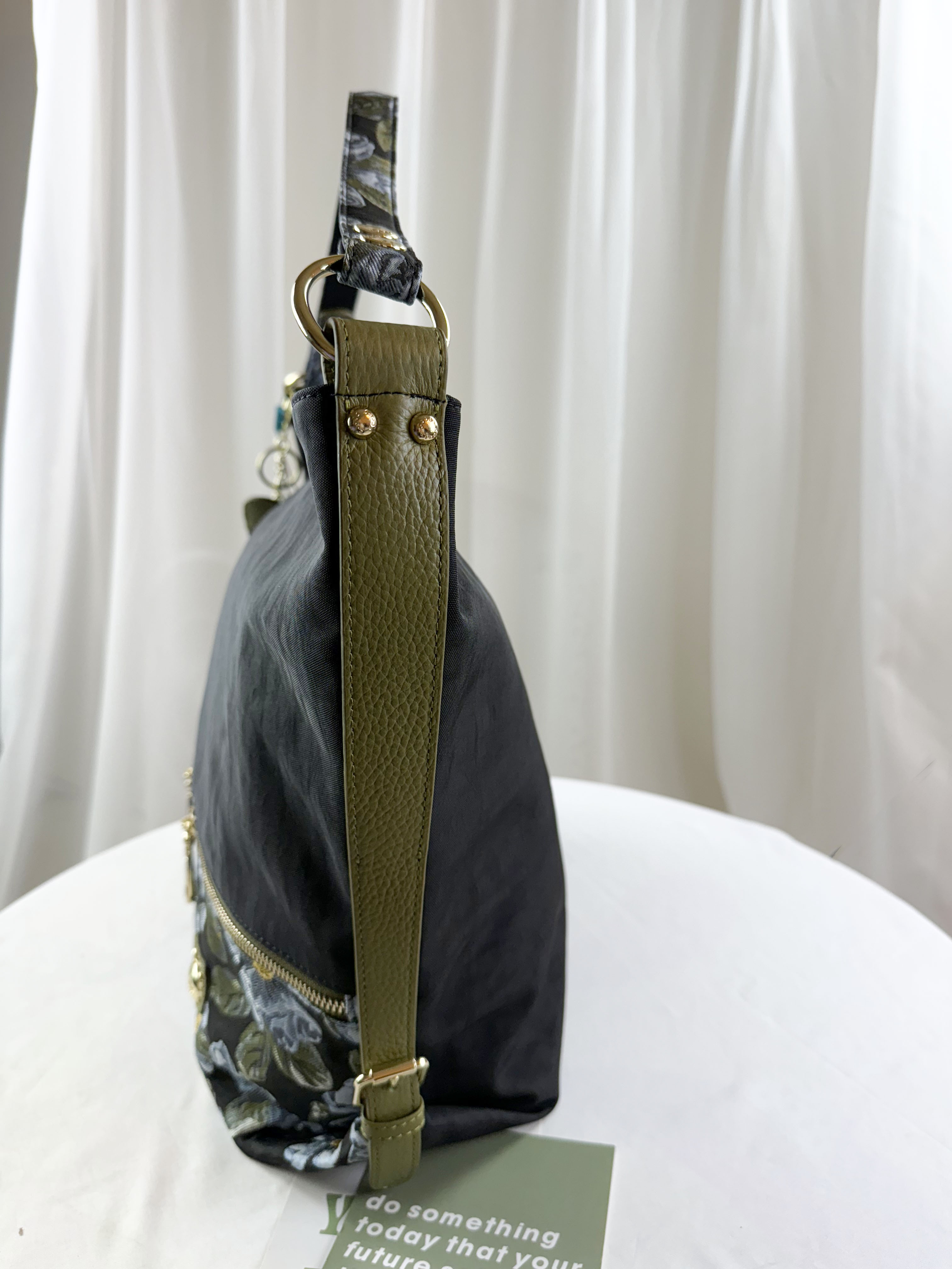 GOODS 提花綠防潑水肩背包 / 側背包 附零錢包 2289