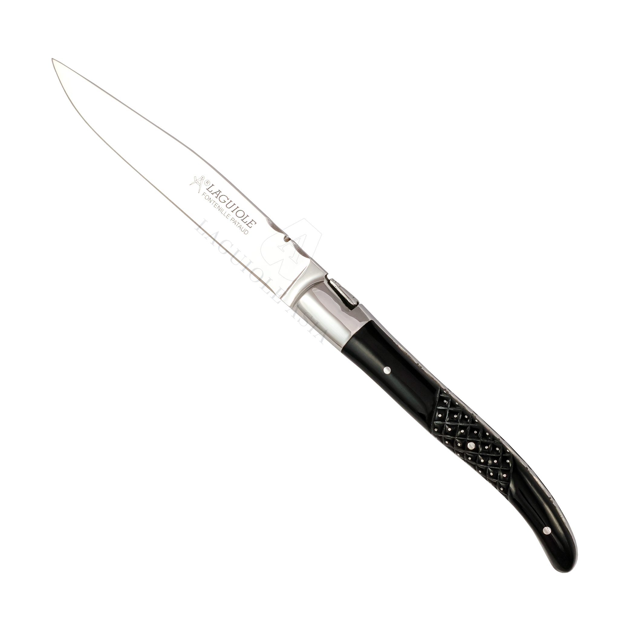 FONTENILLE PATAUD ⋆ Black Horn Laguiole Steak Knives