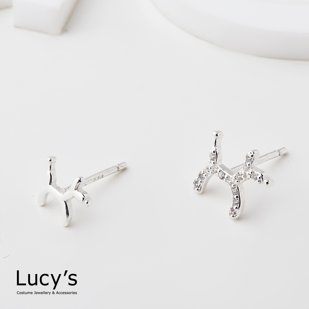 925純銀 氣球狗 耳環 (119417)