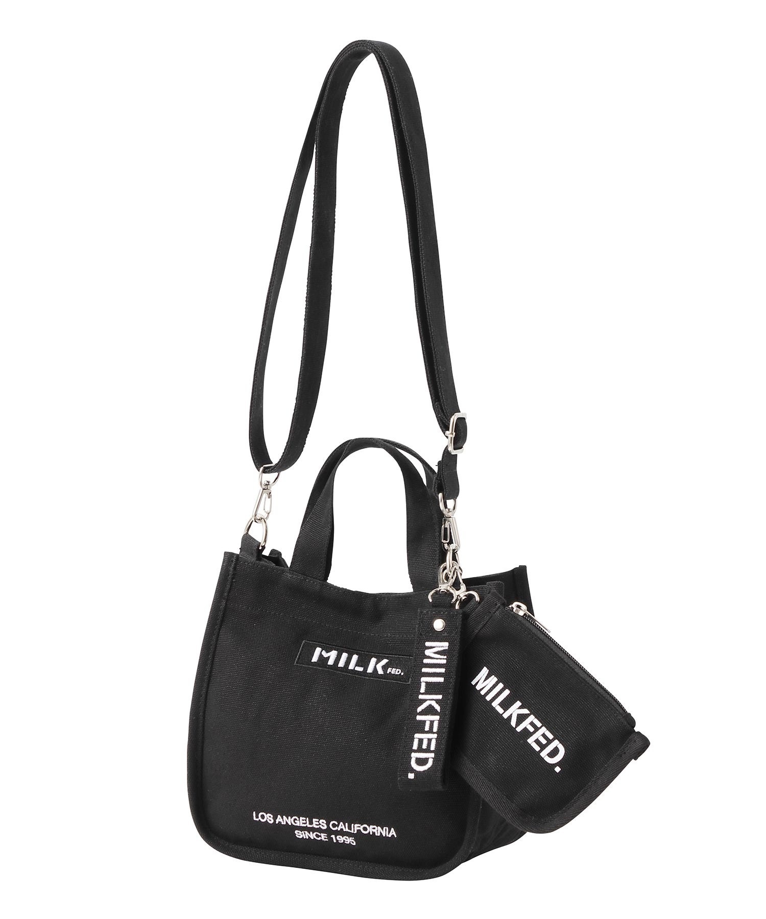 MILKFED. / EMBROIDERED BAR MINI SHOULDER BAG