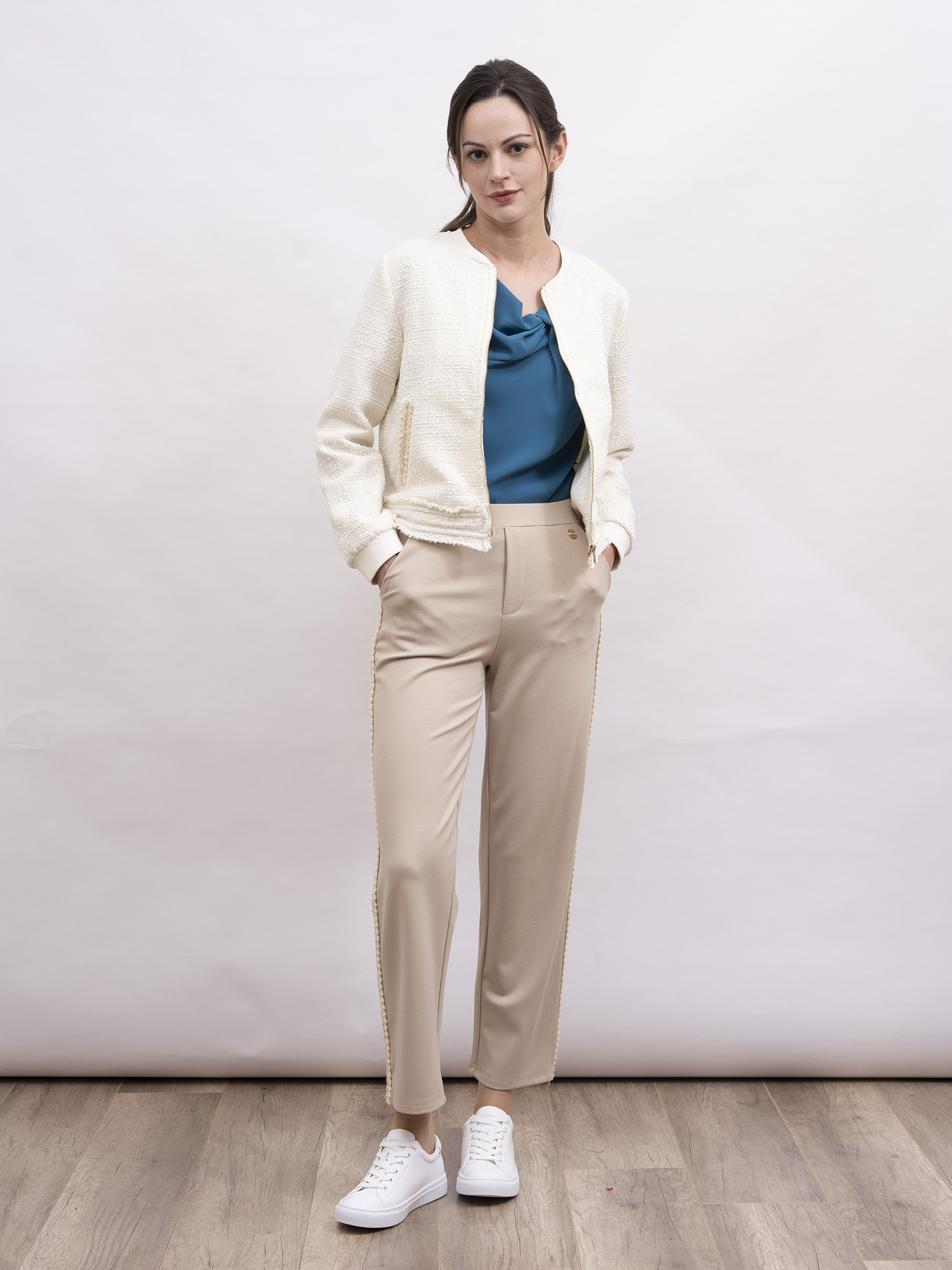 mi-tu 粗花呢飛行外套