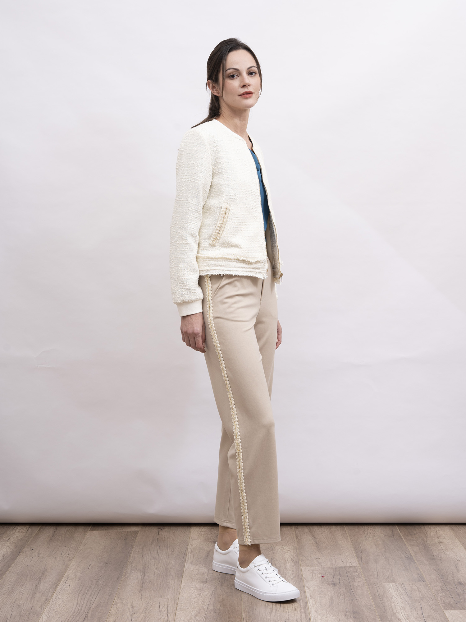 mi-tu 粗花呢飛行外套