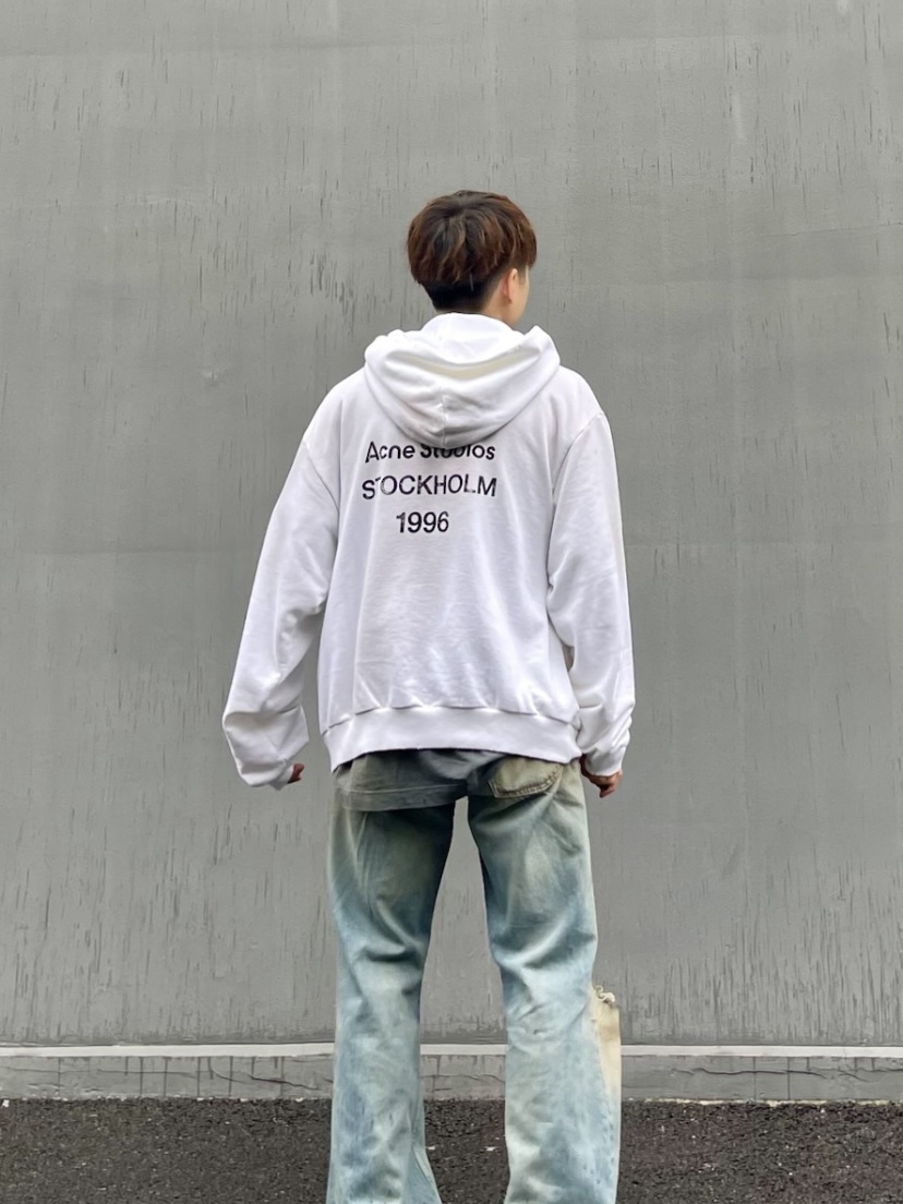 ACNE STUDIOS 背面標誌染色連帽衛衣