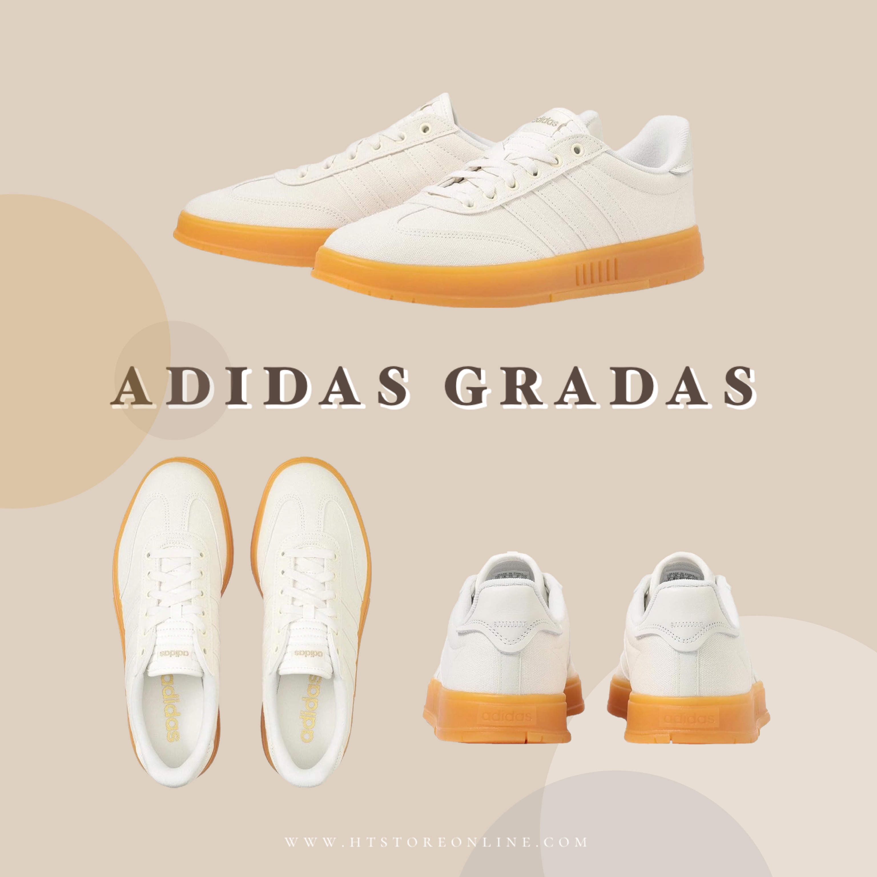 ADIDAS GRADAS 厚底款 (SAMBAROSE新款＊)  奶油焦糖 [11月限時勁減!]