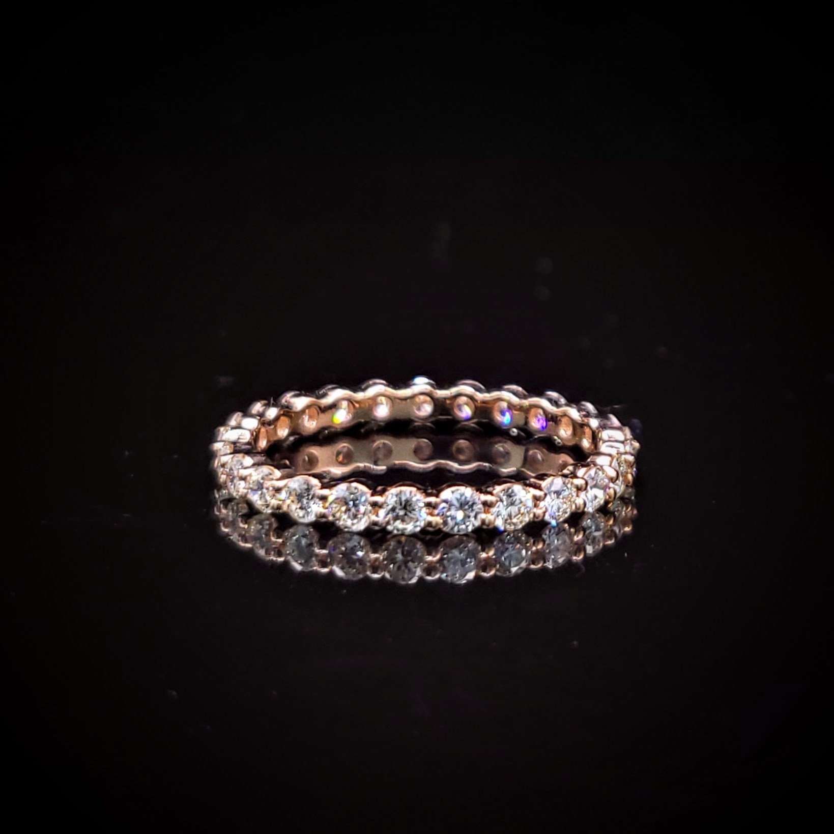 18K Rose Gold 0.81ct Diamond Eternity Ring