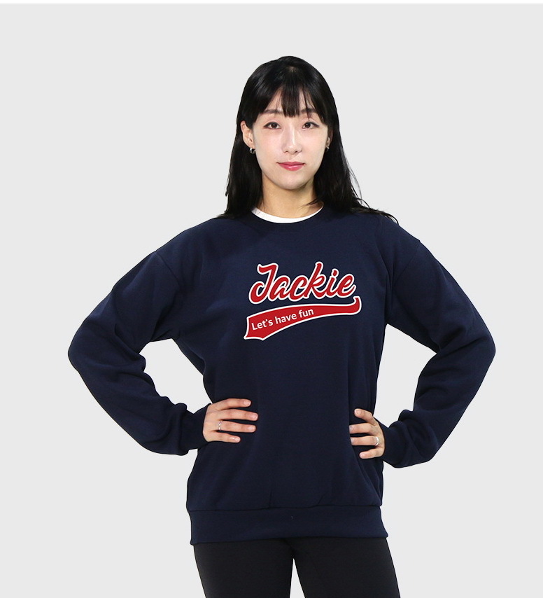 JACKIE海軍藍運動大學T