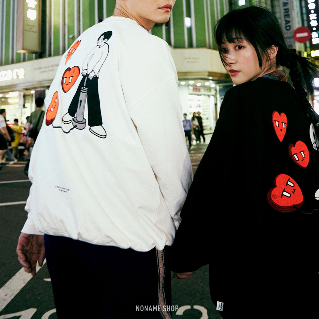 KURT WU 24AW 秋冬 刺繡 打氣愛心 長袖 大學T 四色 (男款)