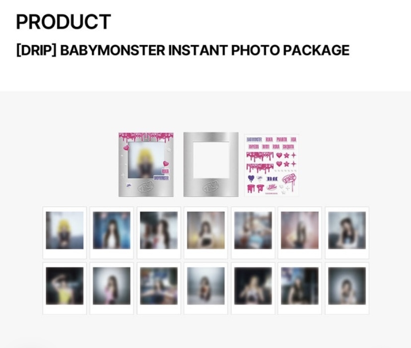 BABYMONSTER Drip instant photo package