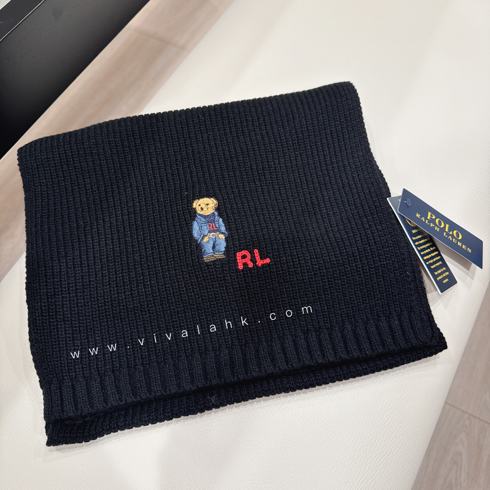 Polo Ralph Lauren - 熊仔Logo混羊毛頸巾 (PC1034)