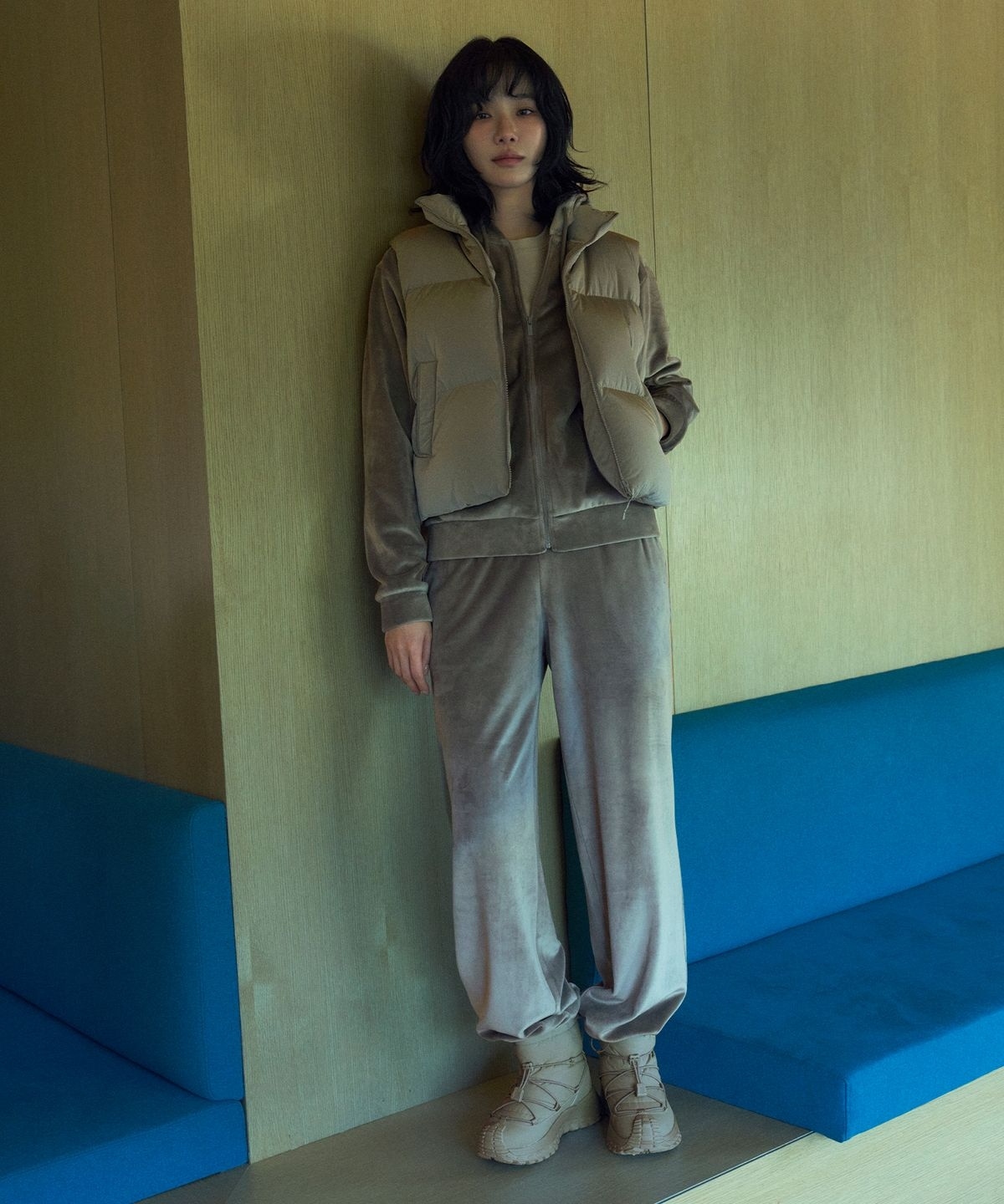 【代購】Snow Peak 雪諾必克 女 朴圭瑛 Velvet 天鵝絨 半寬 長褲 S24WWFFP75