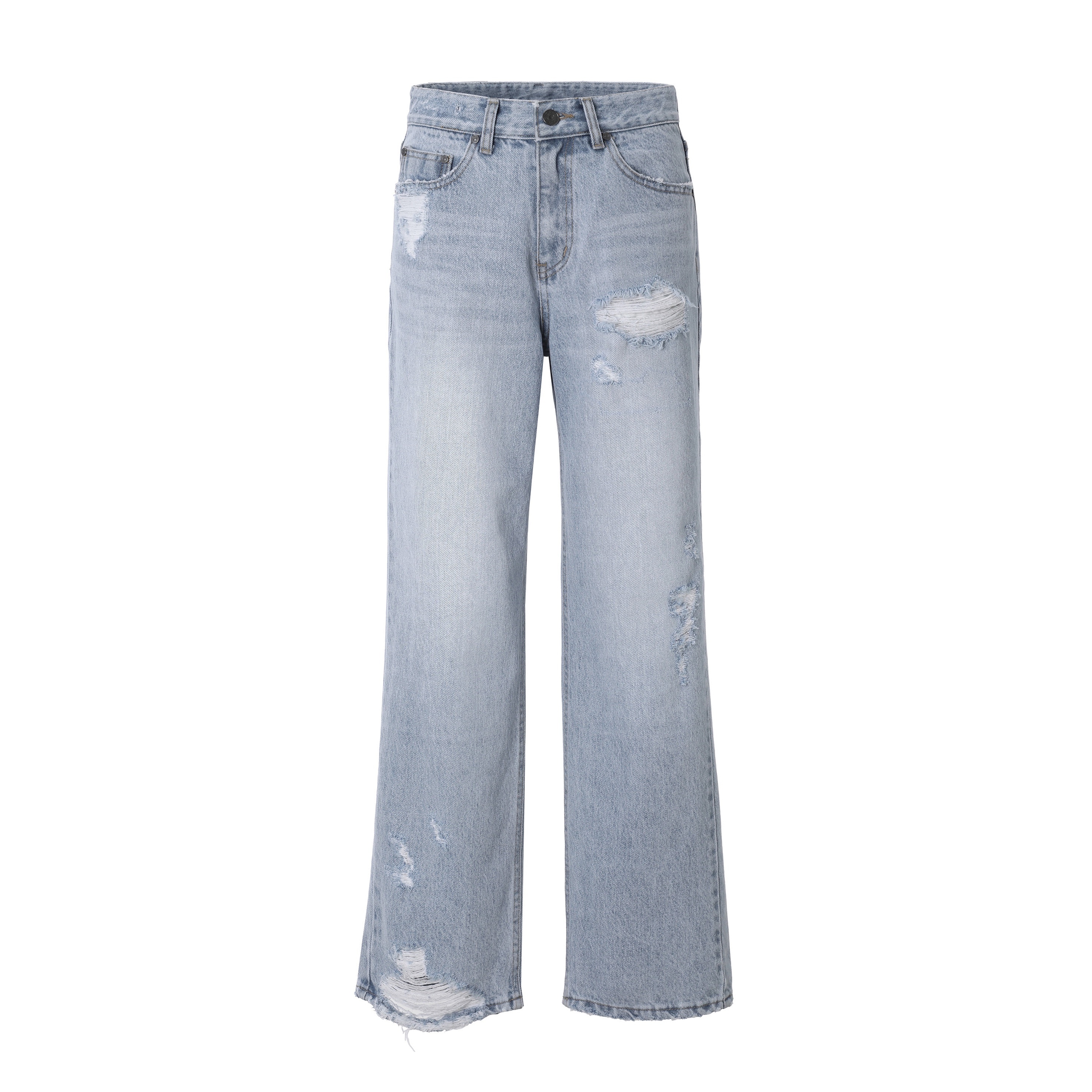 [threetimes] DAMAGED DENIM JEANS