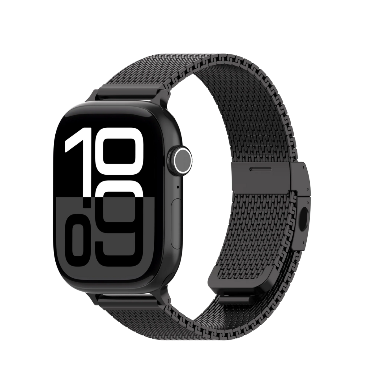 台灣 UNIU Mesh Pro 精鋼米蘭錶帶 不鏽鋼黑色- Apple Watch Series 10~1 (SE) 45/44/42mm (mm)