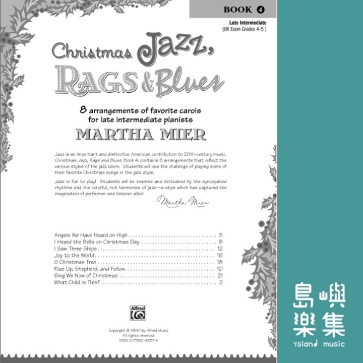 Christmas Jazz, Rags & Blues, Book 4