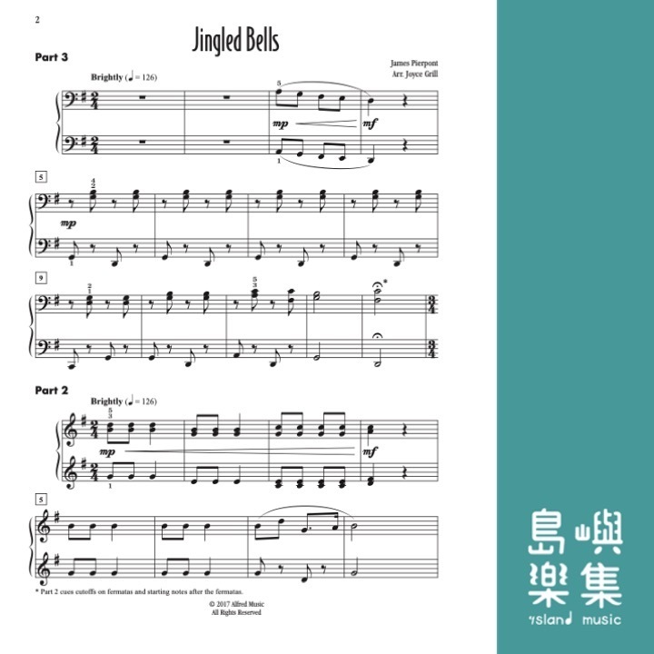 Jingled Bells/Piano Trio (1 Piano, 6 Hands)