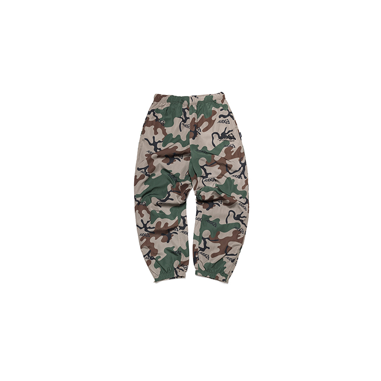 JUDGE®️  FACE THE MUSIC WARM UP PANTS [BLACK / CAMO ]