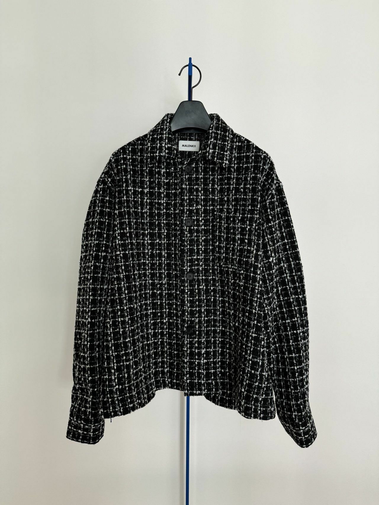 淨色暗紋/格仔長袖恤衫 MALENKII-111S