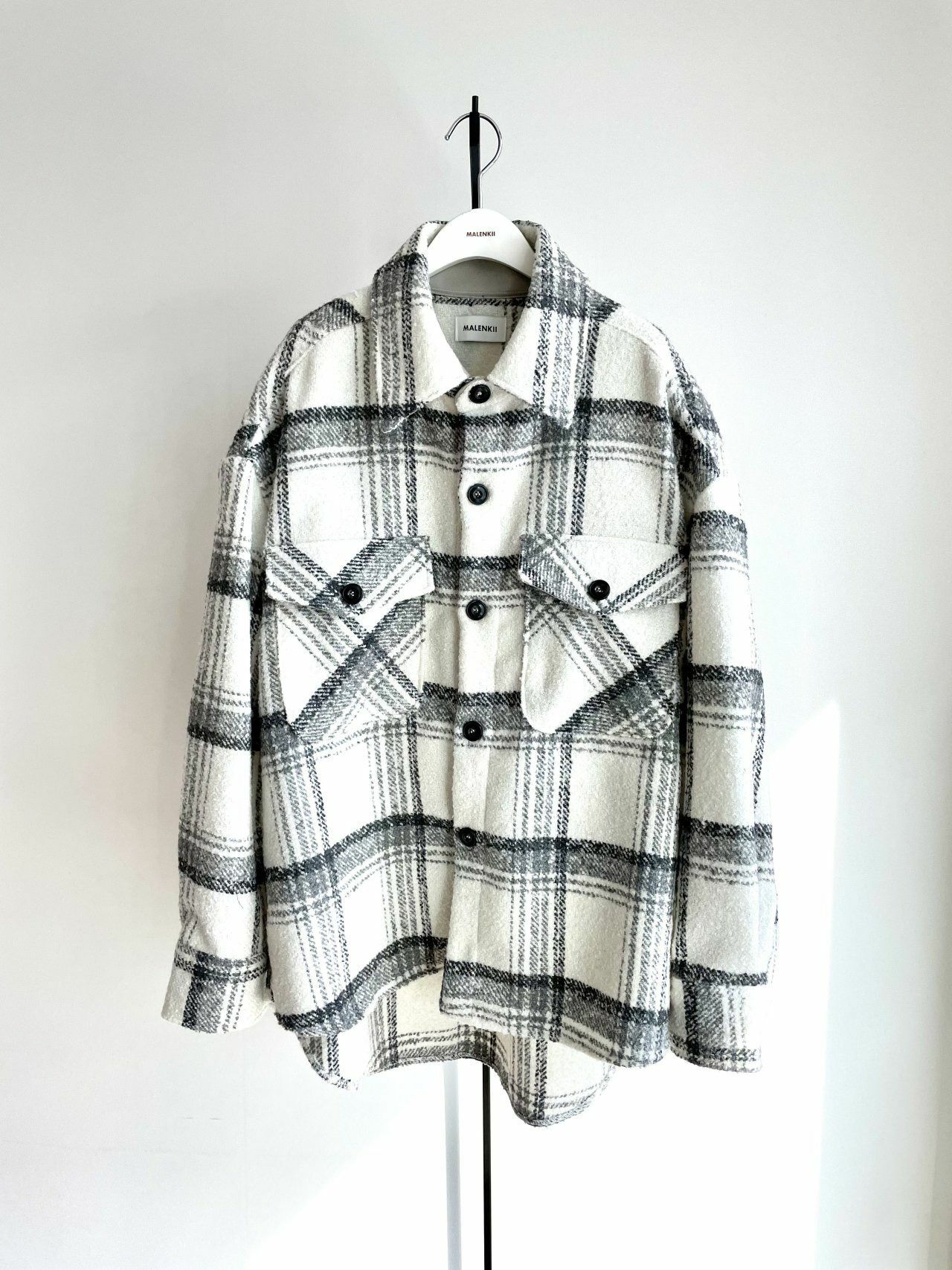 格仔長袖恤衫 MALENKII-121JK