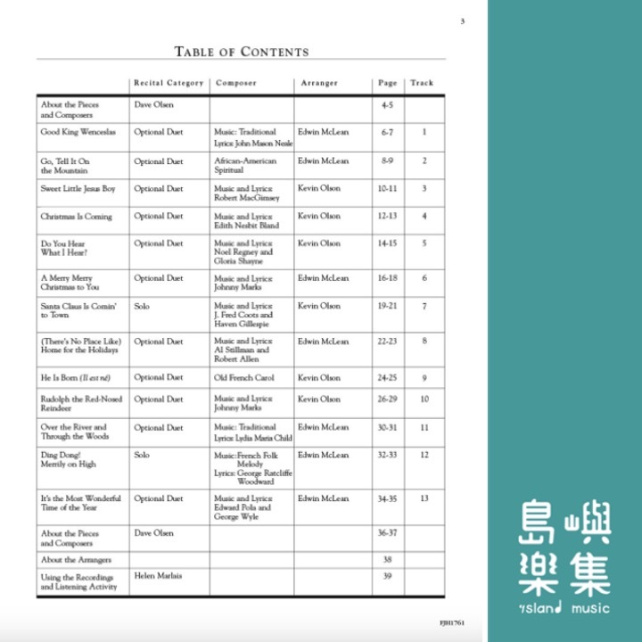 In Recital with Popular Christmas Music, Book 1