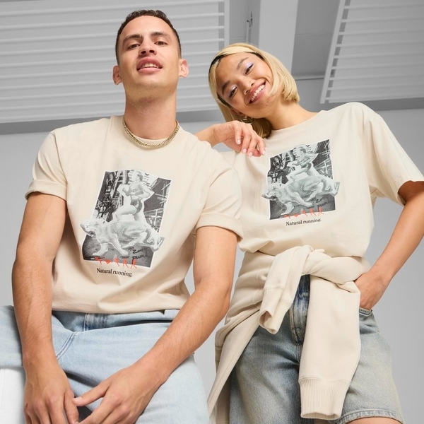 PUMA 短T 流行系列 米色 CLUB DE COURSE 圖樣 短袖 T恤 中性 62672987