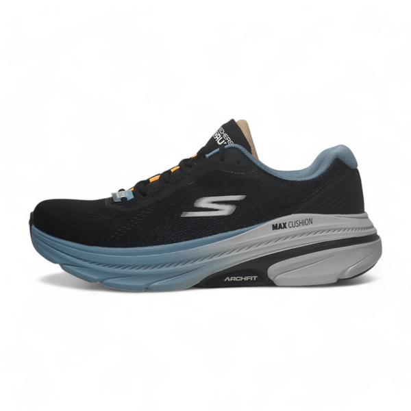 SKECHERS 慢跑鞋 MAX CUSHIONING 黑藍 固特異 足弓支撐 男 220581BLK