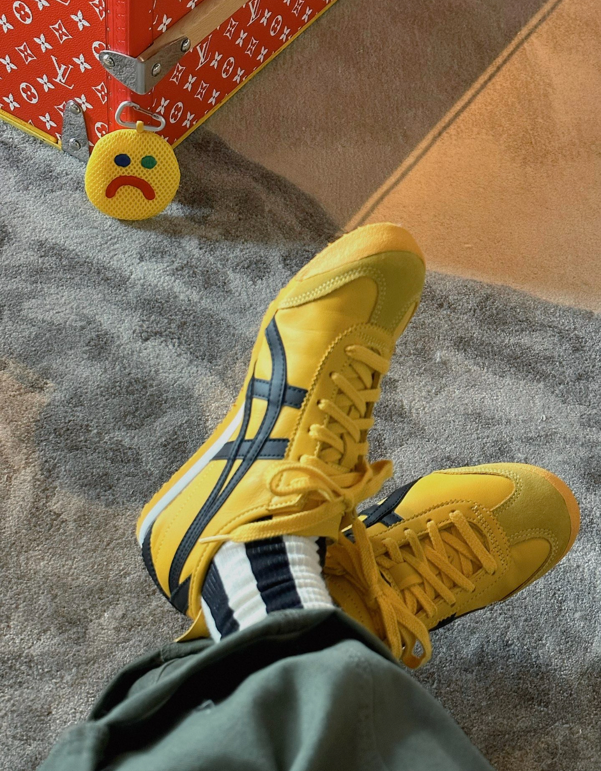 Onitsuka Tiger 鬼塚虎Mexico 66 黃色復古皮革慢跑鞋休閒鞋薄底1183C1