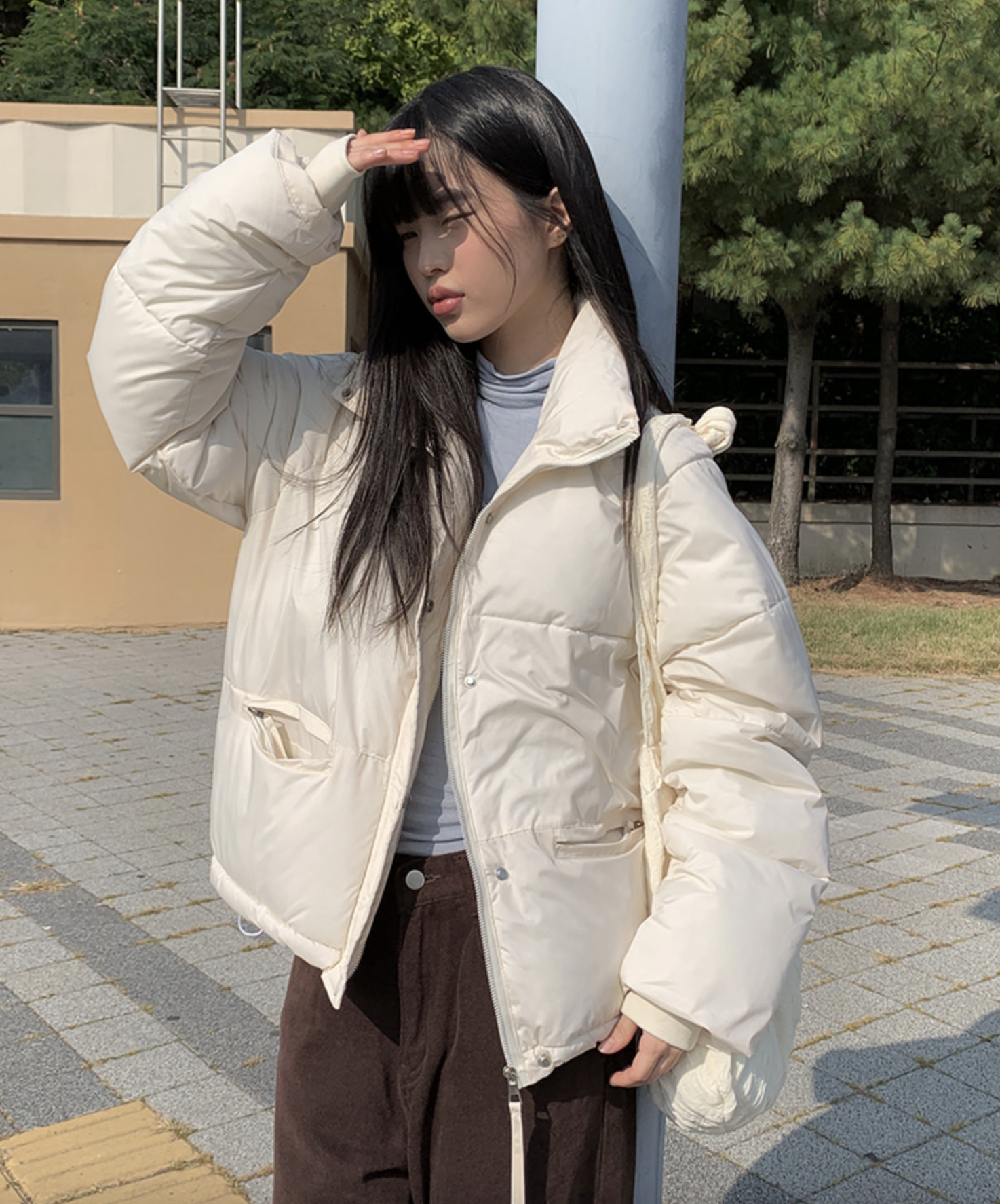 韓國連線🇰🇷 Anyonemore 麵包羽絨外套 羽絨外套 秋冬 象牙白色 棕色 黑色/預購