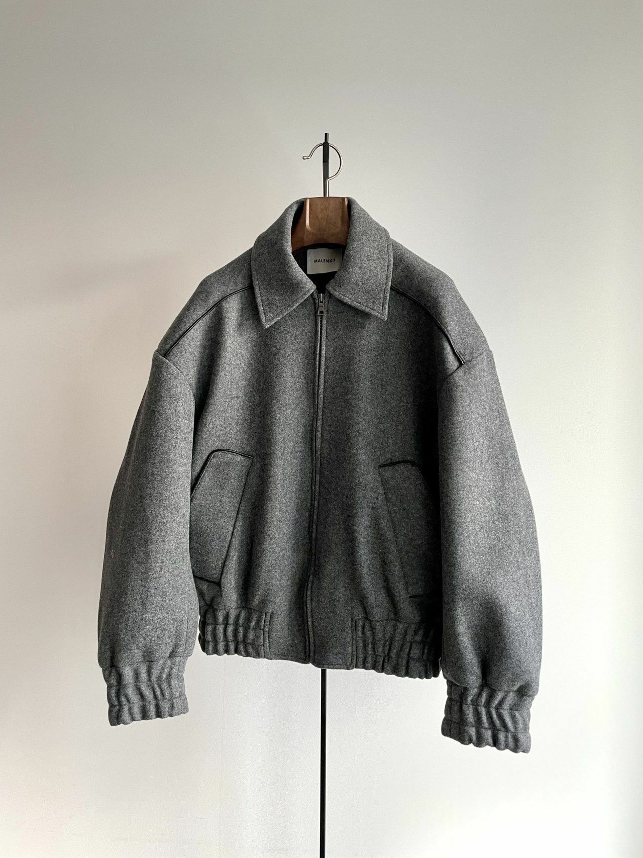 淨色反領拉鍊外套 MALENKII-119JK