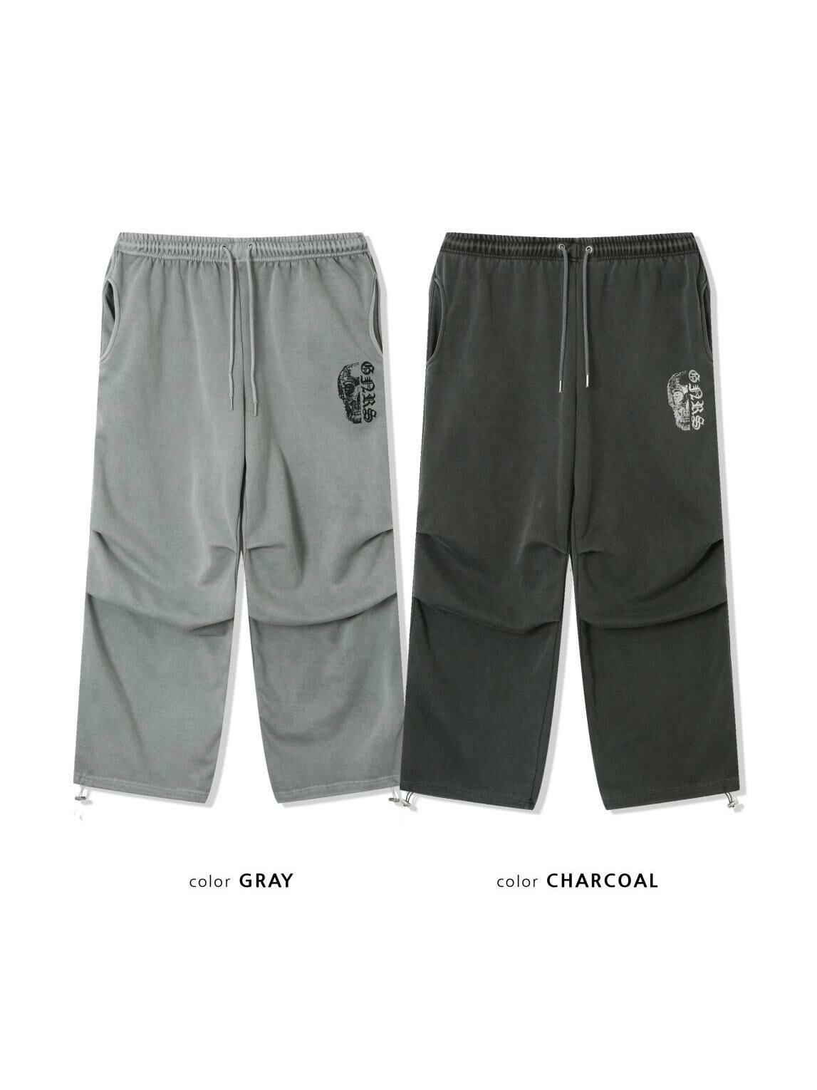 洗水英文字圖案可束腳鬆身運動褲 TAC-0004P