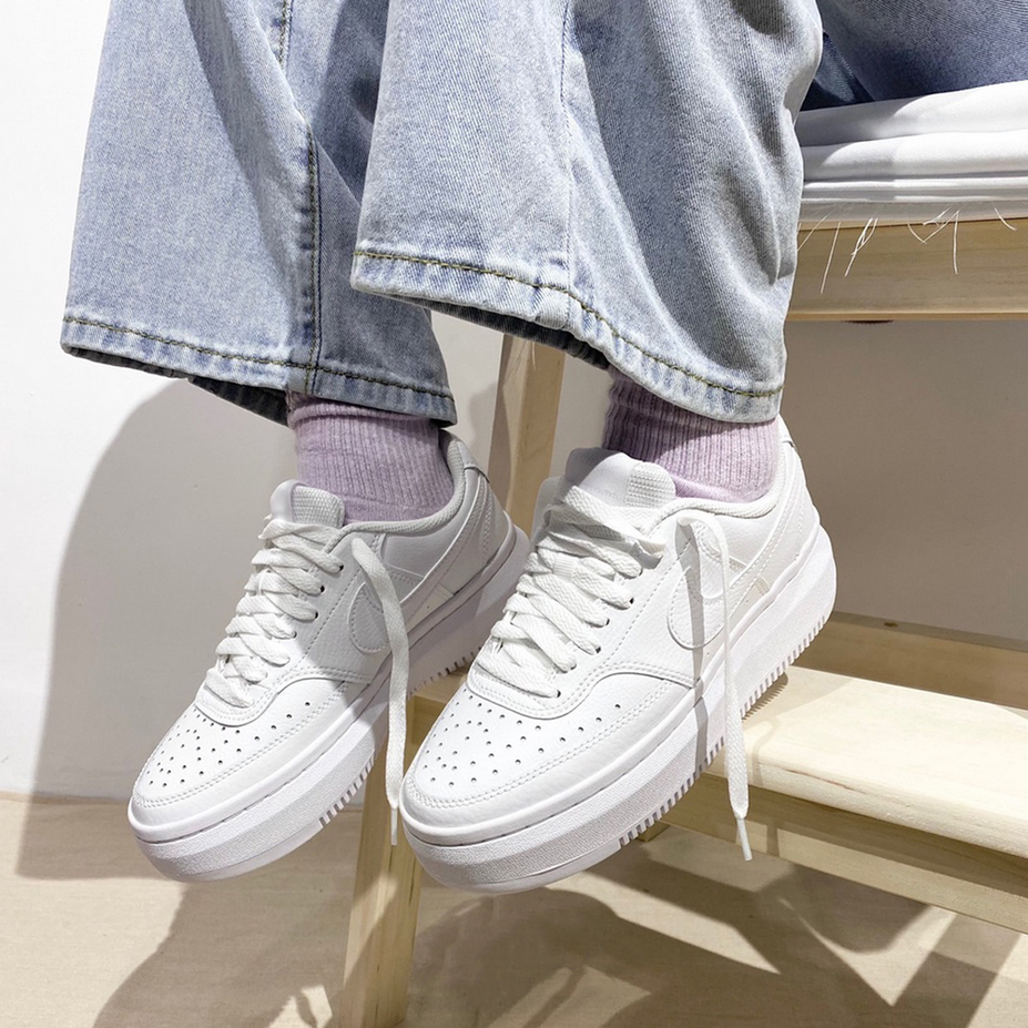 【預訂】Nike Court Vision 1 Alta 全白厚底-WOMEN