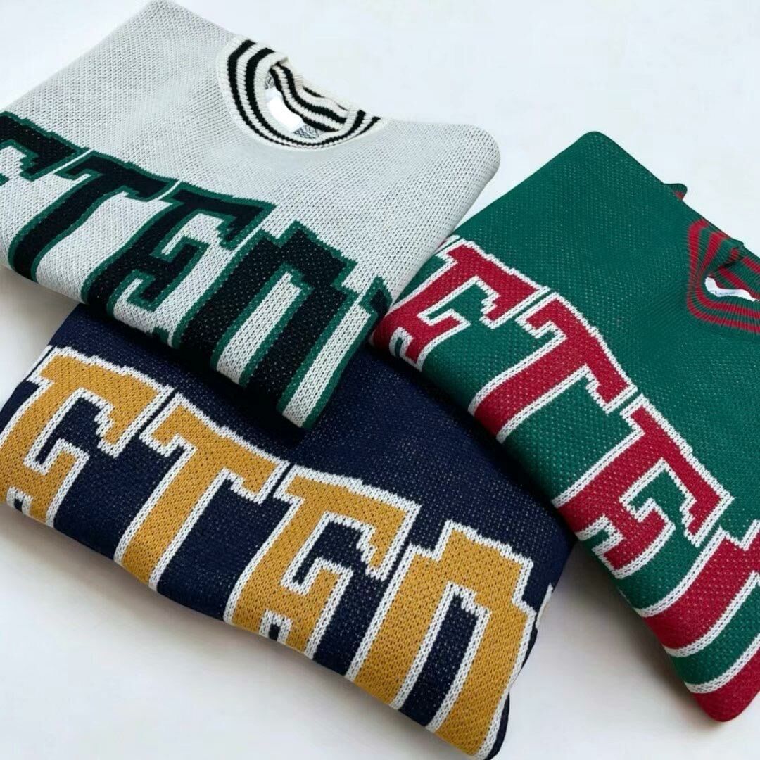 圓領英文字針織衫 TAC-0013T