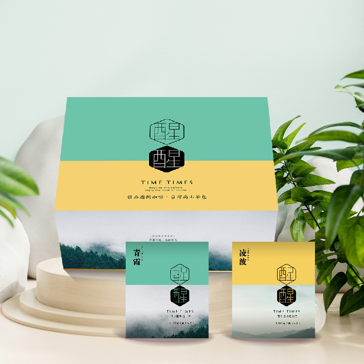 【100%台灣茶 海派禮盒組】青霞 綠茶40入、凌波 二等獎烏龍茶 40入