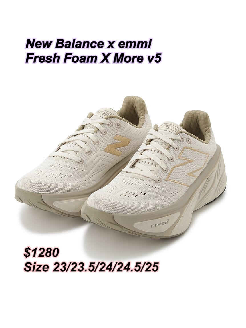 New Balance x emmi 限定 Fresh Foam X More v5 波鞋