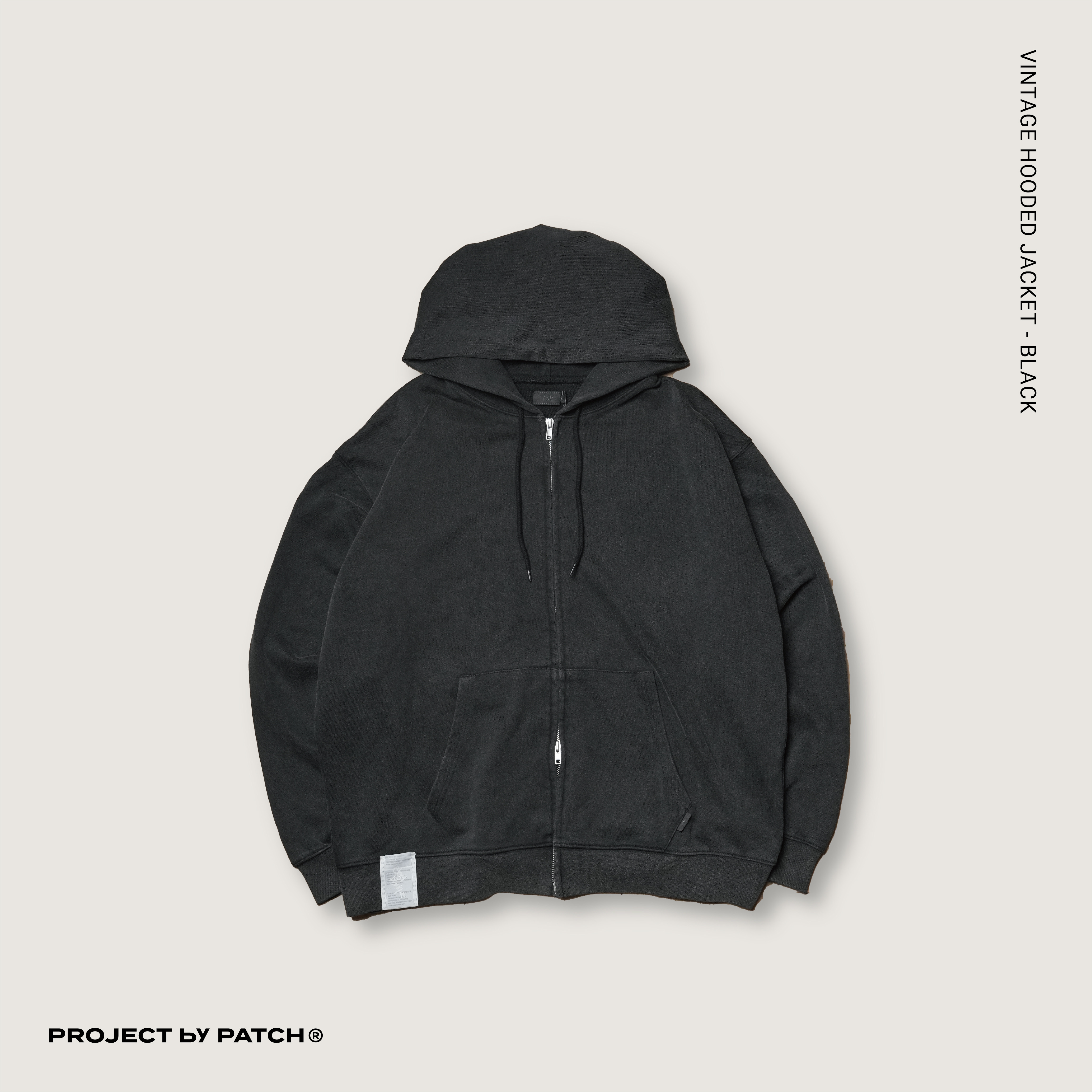 P.B.P - VINTAGE HOODED JACKET  - BLACK