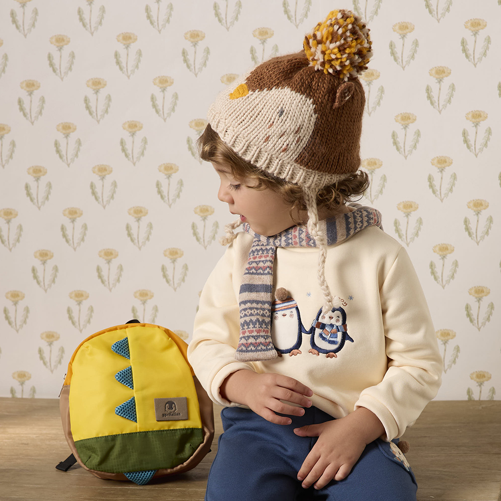 PIPPY 可愛恐龍鰭跳色小背包 黃