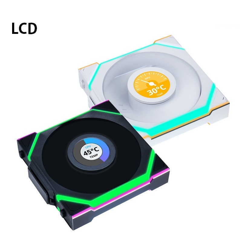 米特3C數位–LIAN LI 聯力SL WIRELESS 120 LCD 無線液晶屏積木風扇 反向單顆裝 需搭配控制器 黑色/白色