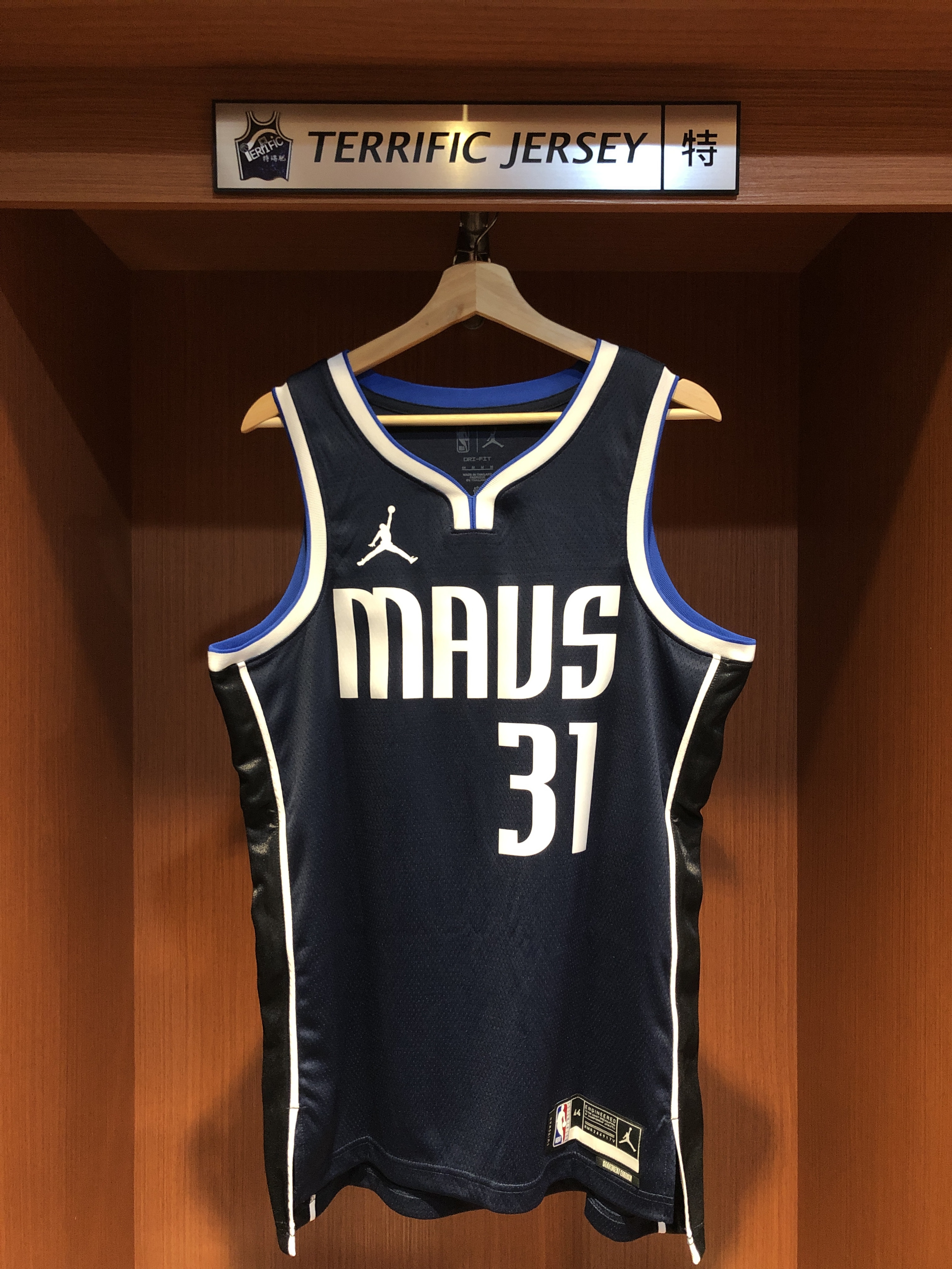 NBA球衣 Klay Thompson 達拉斯小牛深藍 Statement Jordan Swingman 球迷版 熱轉印 全新