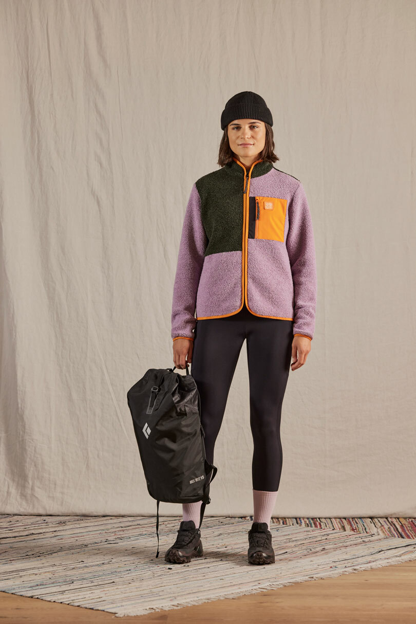 【MALOJA】女再生Fleece保暖拼色外套 / 24MA38155 - [紫黑拼、紫橘拼]