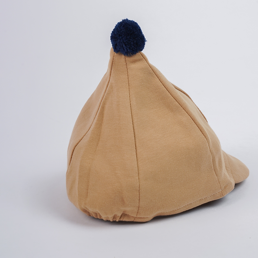 PIPPY 可愛立體毛球小熊刺繡帽子 卡其