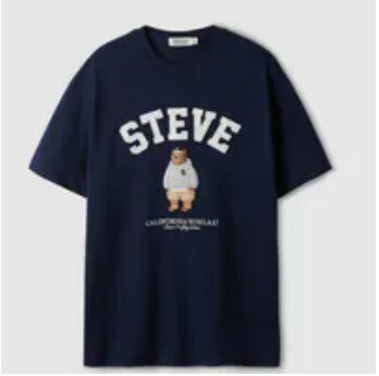 [S] WHO.A.U STEVE PATCH SHORT SLEEVE T-SHIRTS,NAVY, WHRAE3794U-59-NAVY (SWAU391)