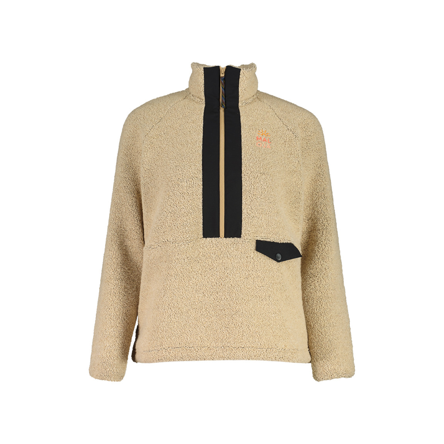 【MALOJA】女再生Fleece保暖立領上衣 / 24MA38437 - [淺卡其、深墨綠、粉蘭紫]