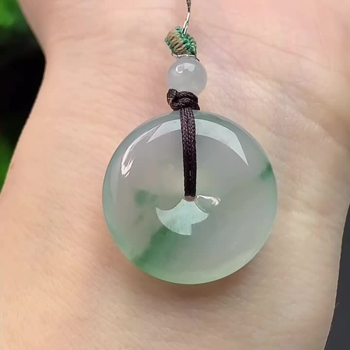 翡翠平安扣 (21.8mm直徑),天然翡翠A玉, 緬甸玉, Jade, Jadeite