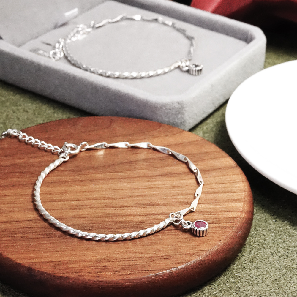 天然石系列 半半手鍊 925純銀手鍊 祝福禮物